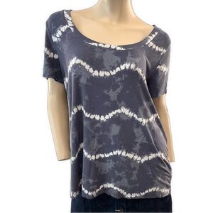 Torrid- Blue Supersoft Tie-Dye Short Sleeve Top- 0